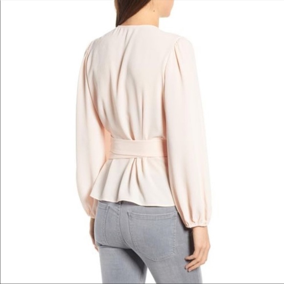 NWT Chelsea28 Wrap Top in Crepe Blush Sz S - Picture 4 of 12